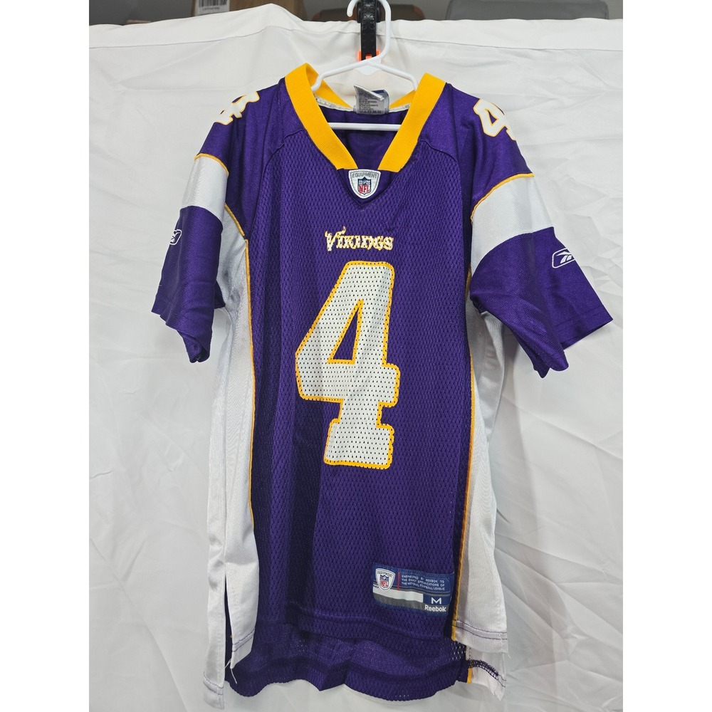 Kids Reebok Minnesota Vikings‎ Brett Favre Purple Football Jersey Size M 10-12